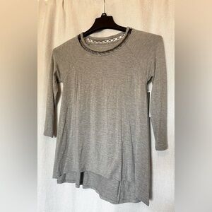 Elie Tahari Parker knit top NWT with metal neck detail